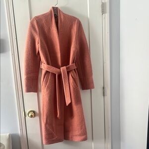 Chic Pink Belted Coat